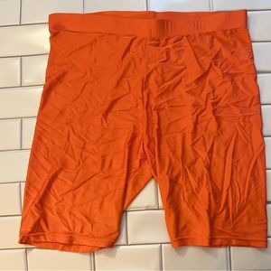 LOVE UNIVERSITY Orange Spandex Shorts X Size : 3XL